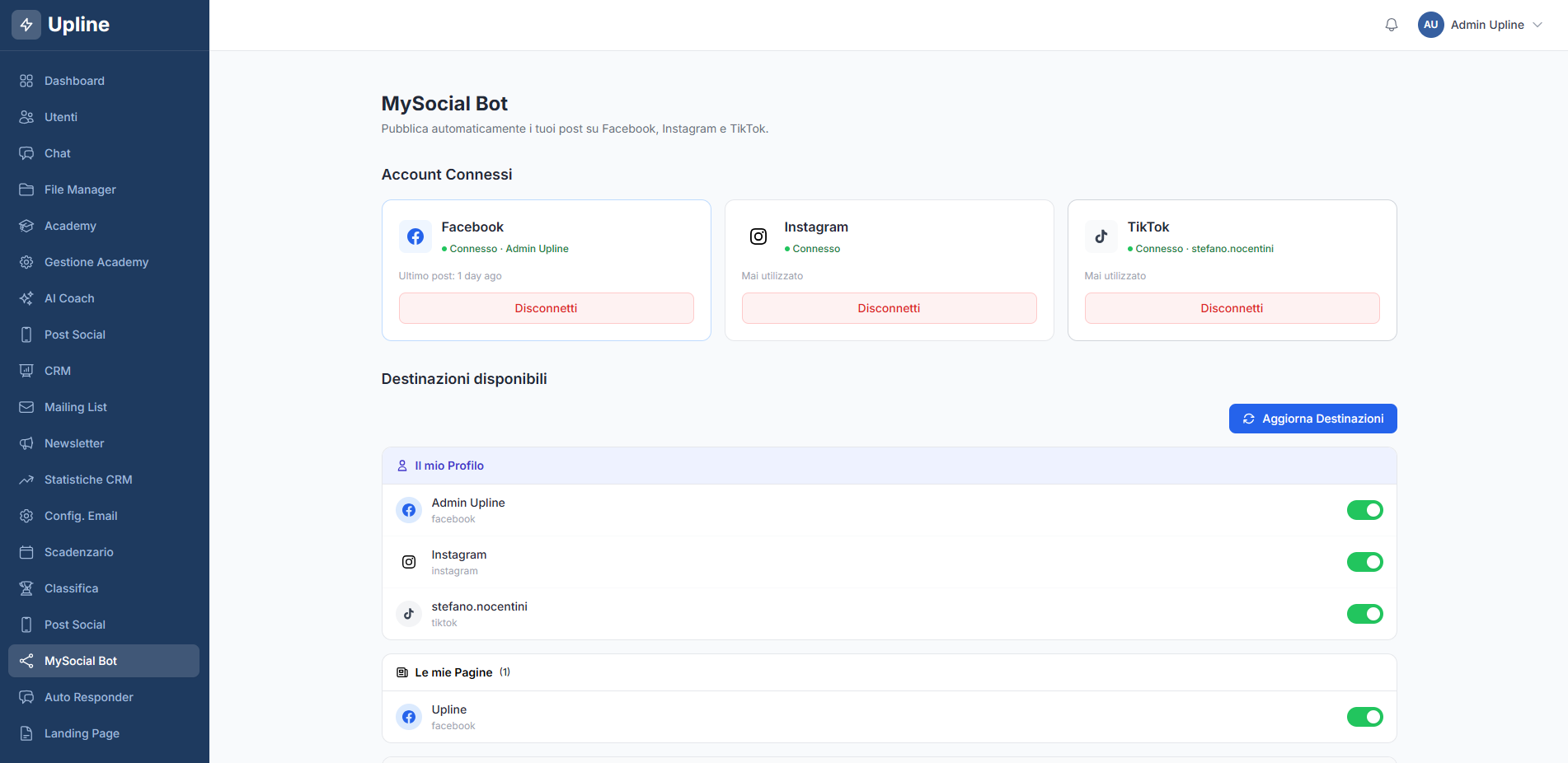 Screenshot MySocial Bot