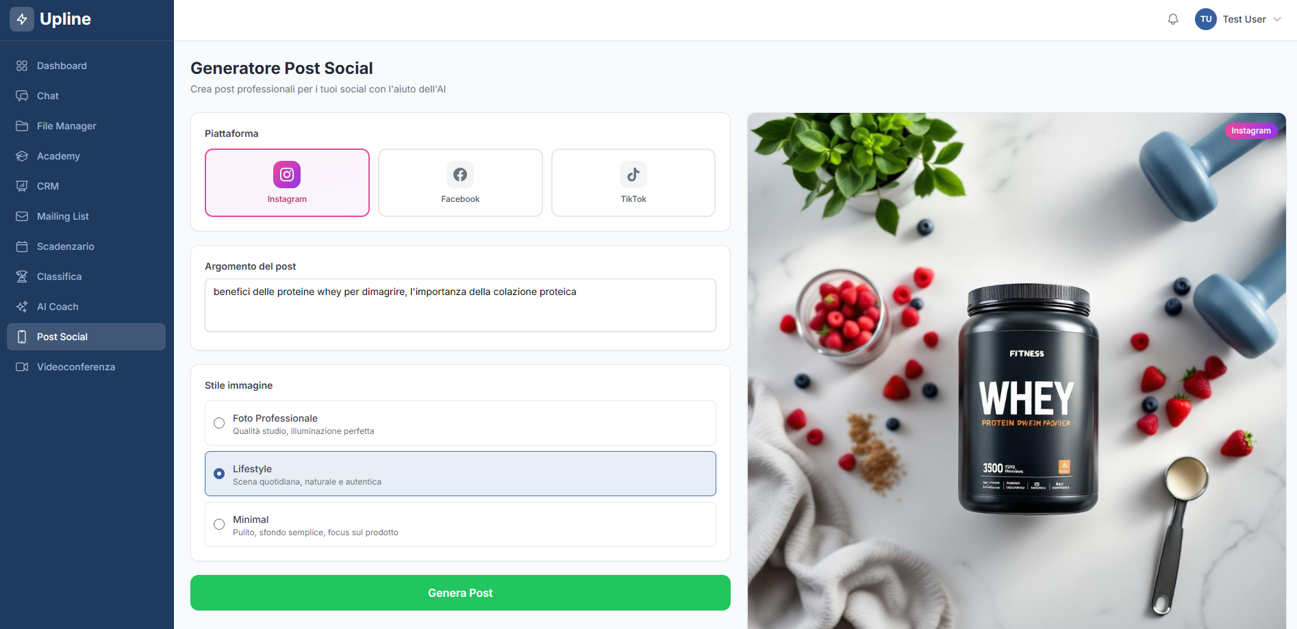 Screenshot Post Social